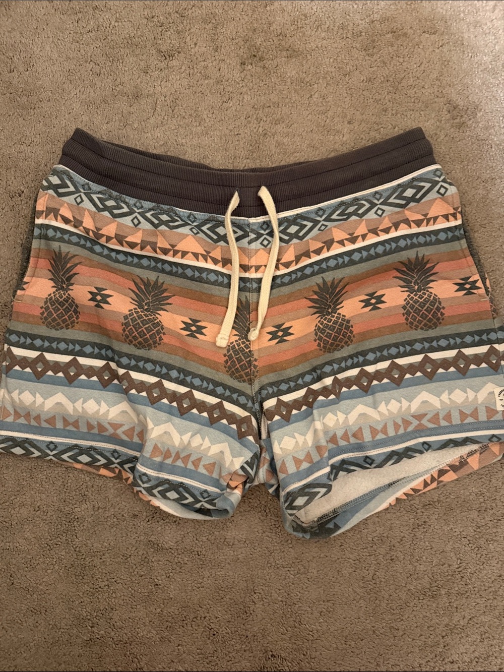 Men's Pineapple Pattern Swim Shorts in Multi-Color